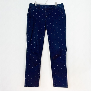 Tommy Hilfiger Hampton Stretch Cotton Chino Straight Navy‎ and White Size 6